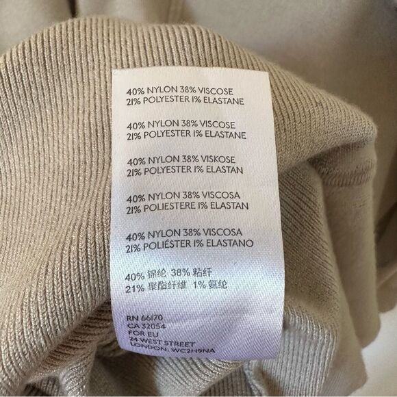 Anthropologie Saturday Sunday Chrissy V Neck Long Sleeve Sweater Dress In Tan M - Picture 7 of 8